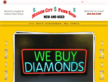 Tablet Screenshot of missioncitypawnshop.com